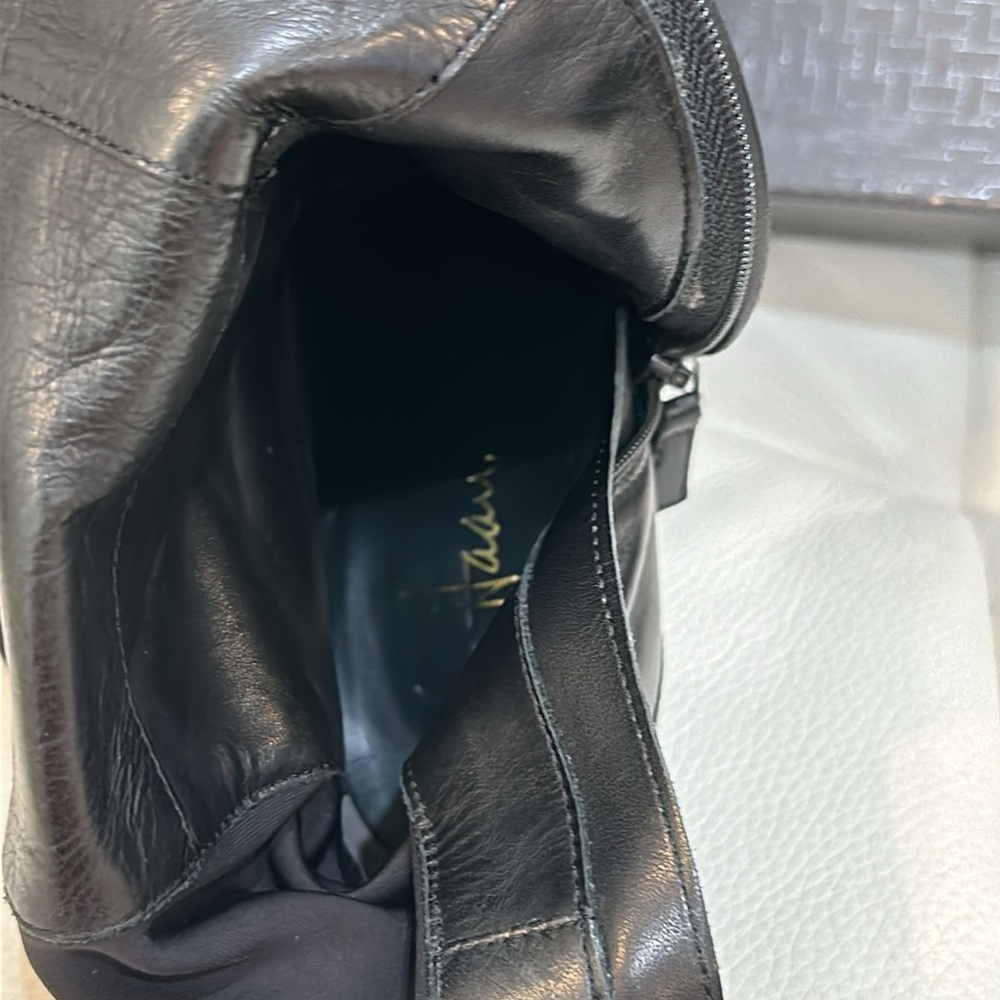 Cole Haan BLACK AIR JALISA TALL BOOT with Zip Closure in Size 4.5 В - Picture 8 of 17